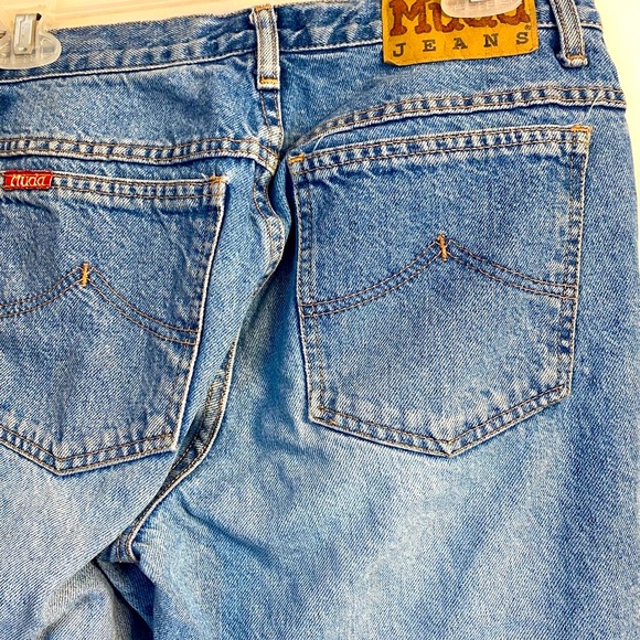 Vintage Y2K Mudd Jeans Flared Leg Raw Hem 00s 90s Retro Size 11. Botton fly - Picture 4 of 12